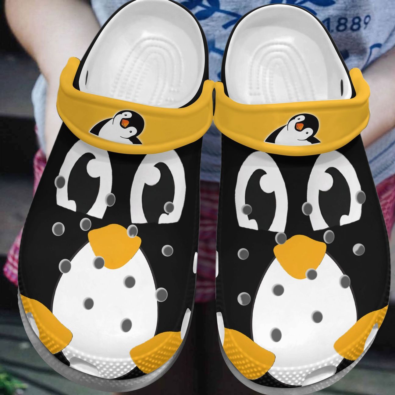 Penguin Personalized Clog, Custom Name, Text, Color, Number Fashion Style For Women, Men, Kid, Print 3D Not Short