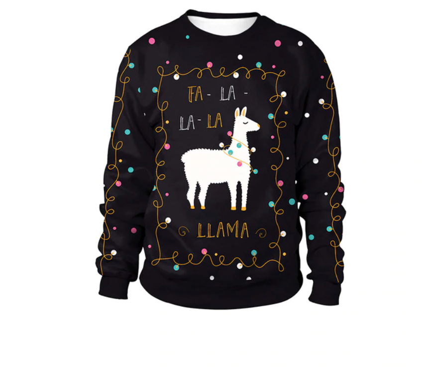 Fa La La La Llama Ugly Christmas Sweater | For Men & Women | Adult | Us6270