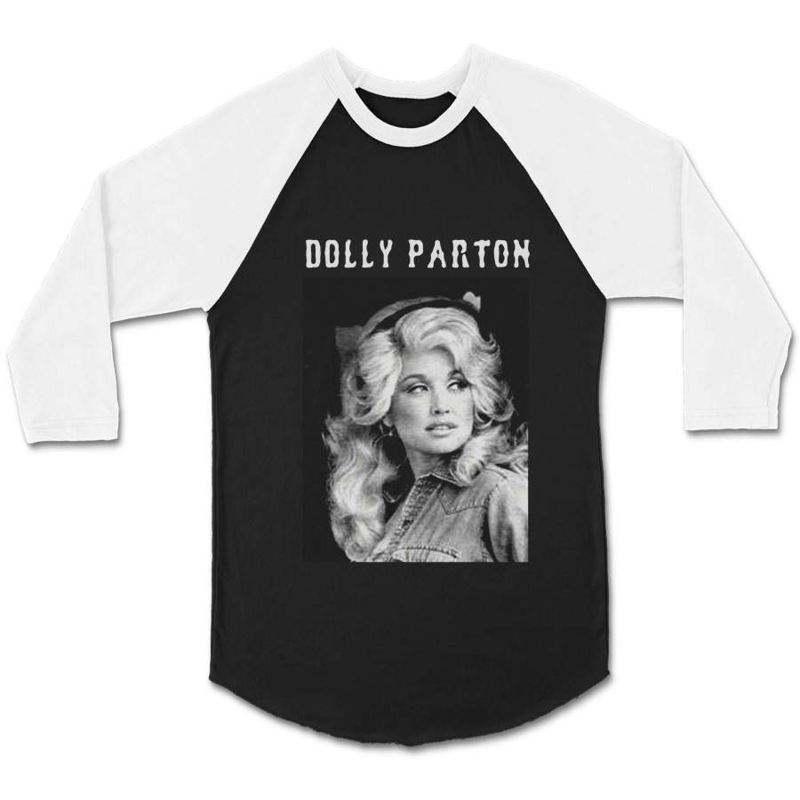 Dolly Parton Band Vintage Look Rretro Cult Feminism Glamour Country CPY Unisex 3/4 Sleeve Baseball Tee T-Shirt