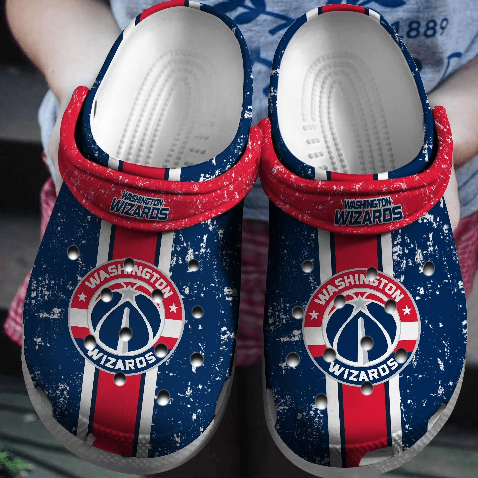 Washington Wizards Basketball Clogs Crocband Shoes Comfortable Crocss For Men Women