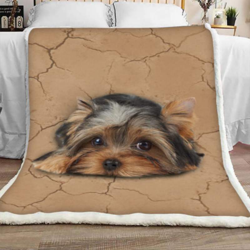 Yorkshire Terrier Dog Sherpa Blanket JR1801 70O49