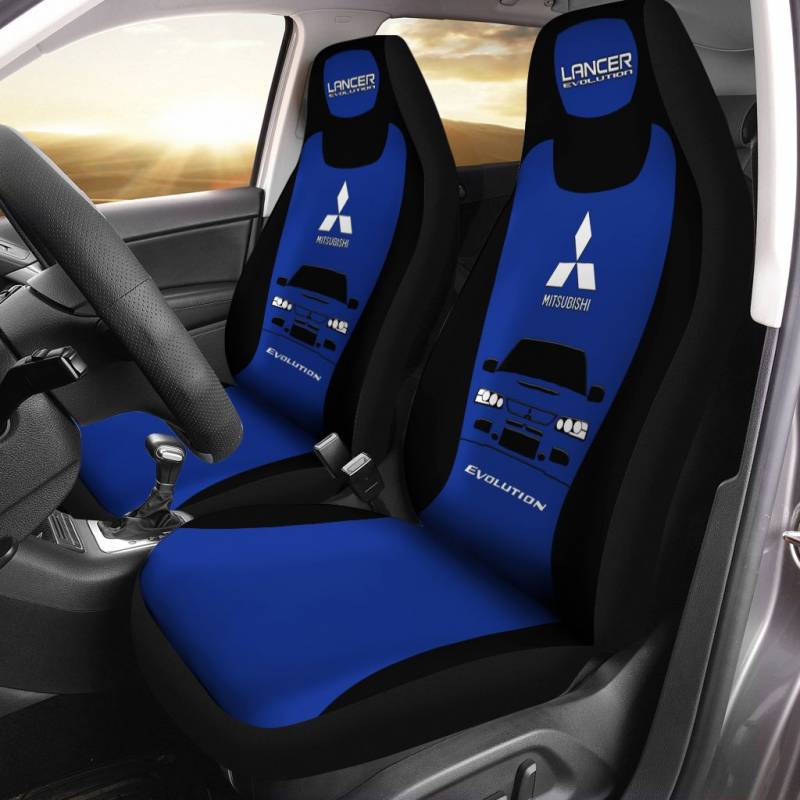 Mitsubishi Lancer Evolution LPH Car Seat Cover (Set of 2) Ver 3 (Blue)