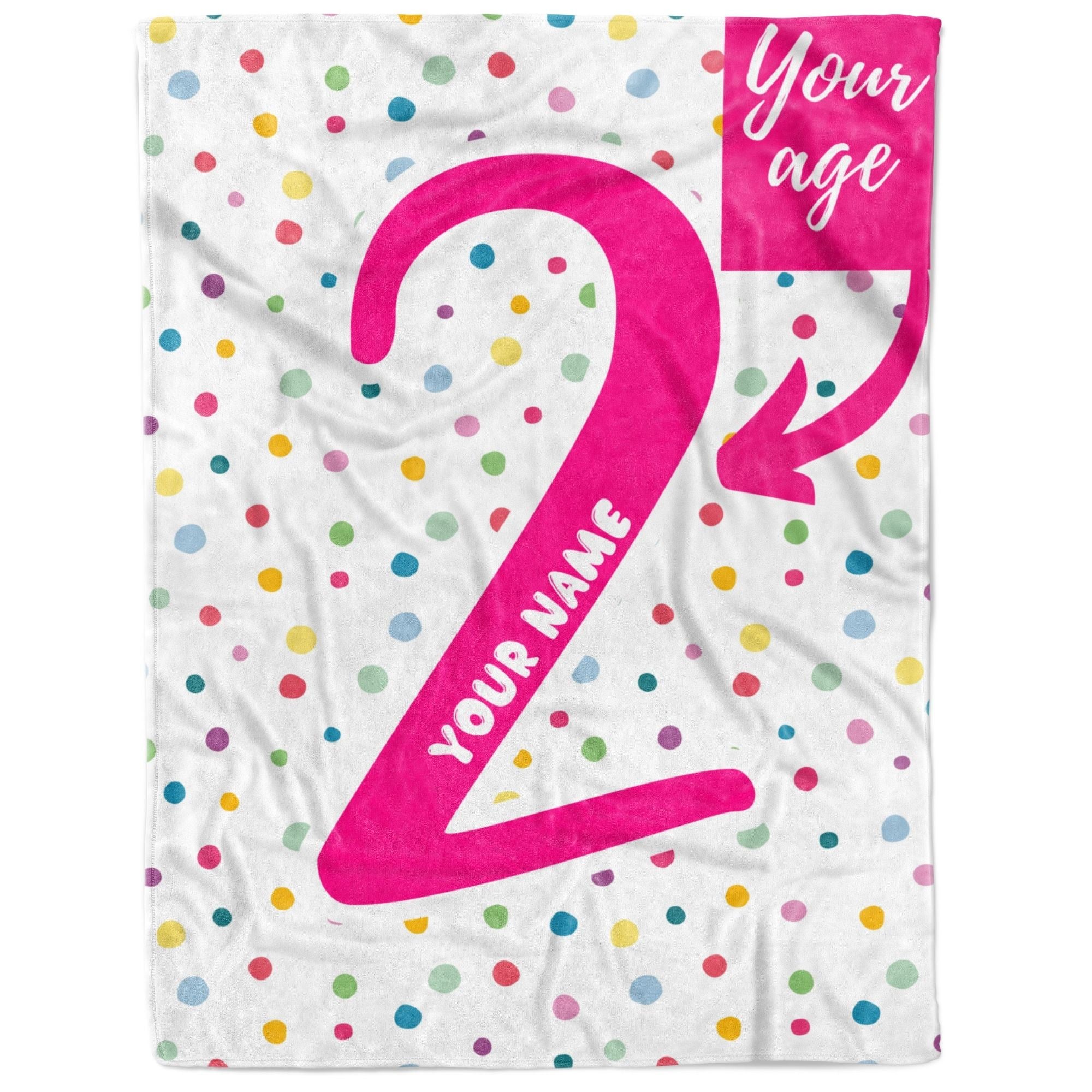 Customized Kids Age Birthday Blanket