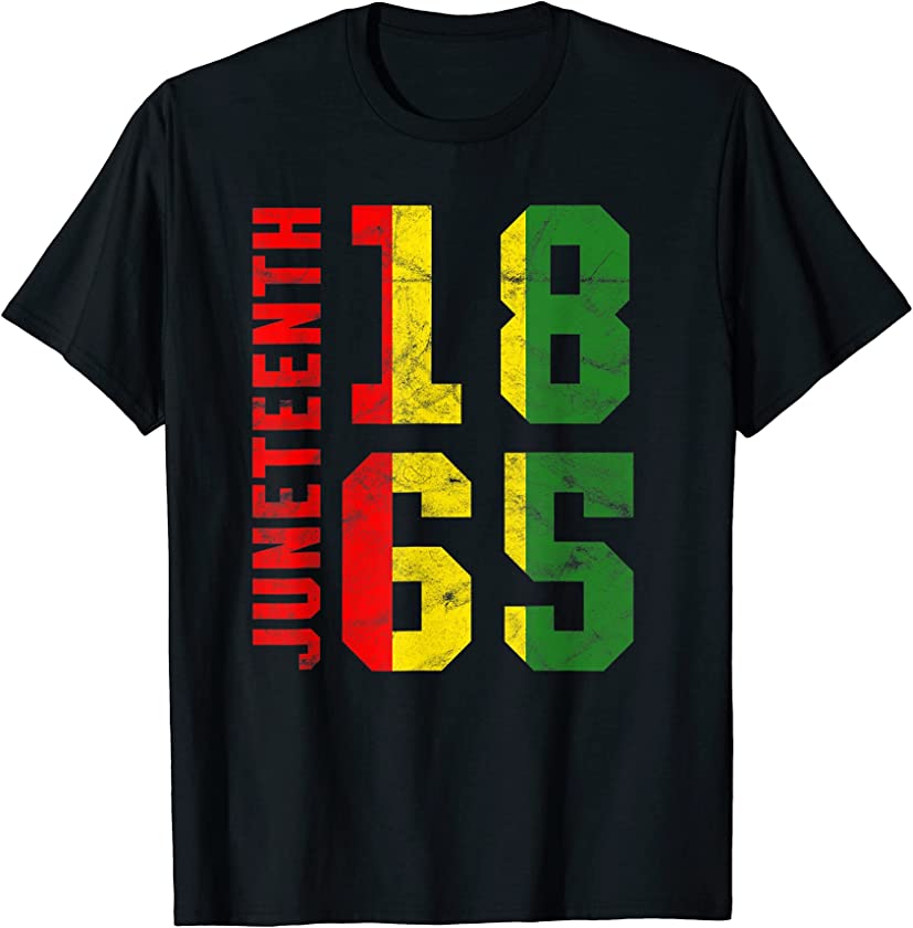 ayJuneteenth 1865 Vintage Emancipation Melanin Black Pride T-Shirt