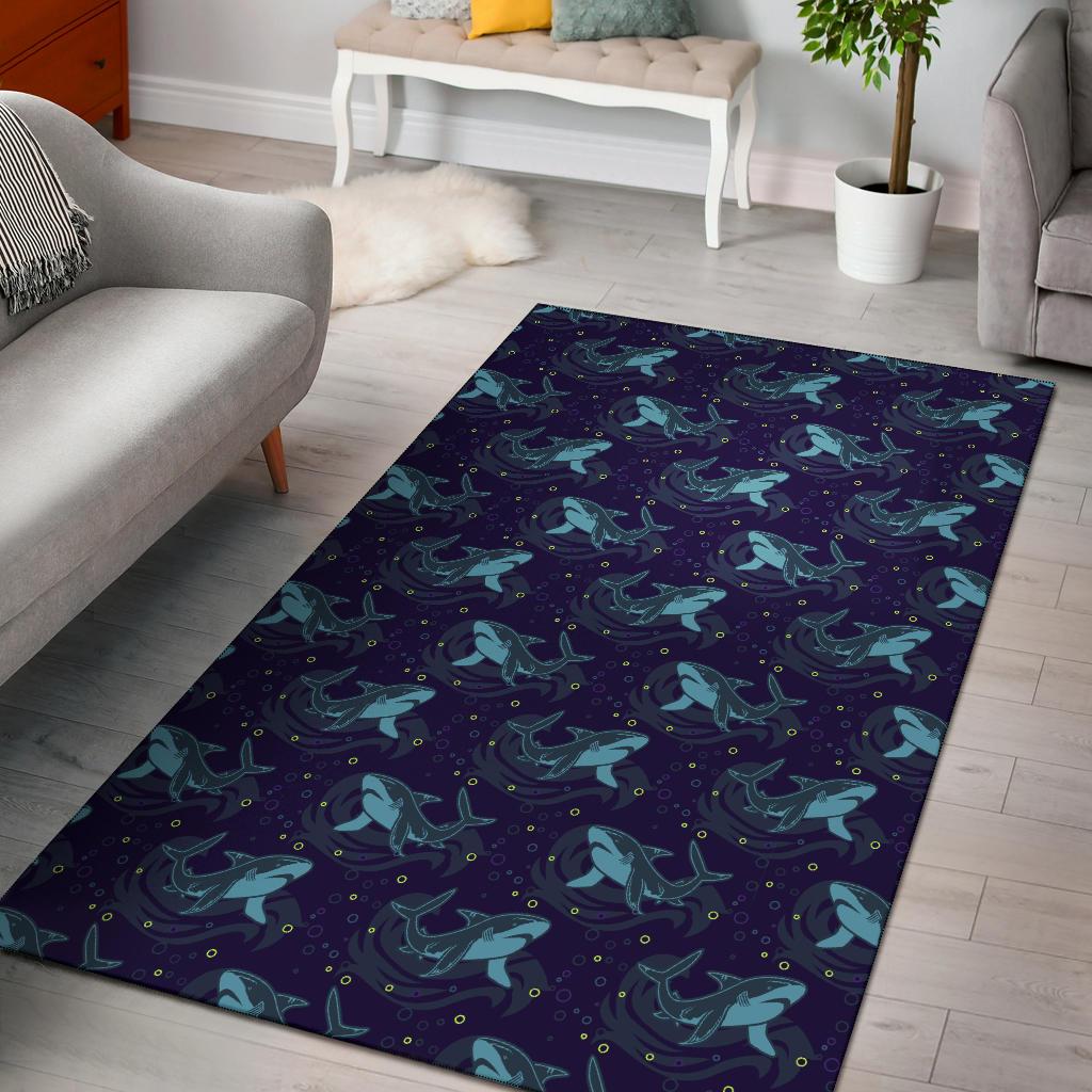 Shark Themed Print Area Rugs