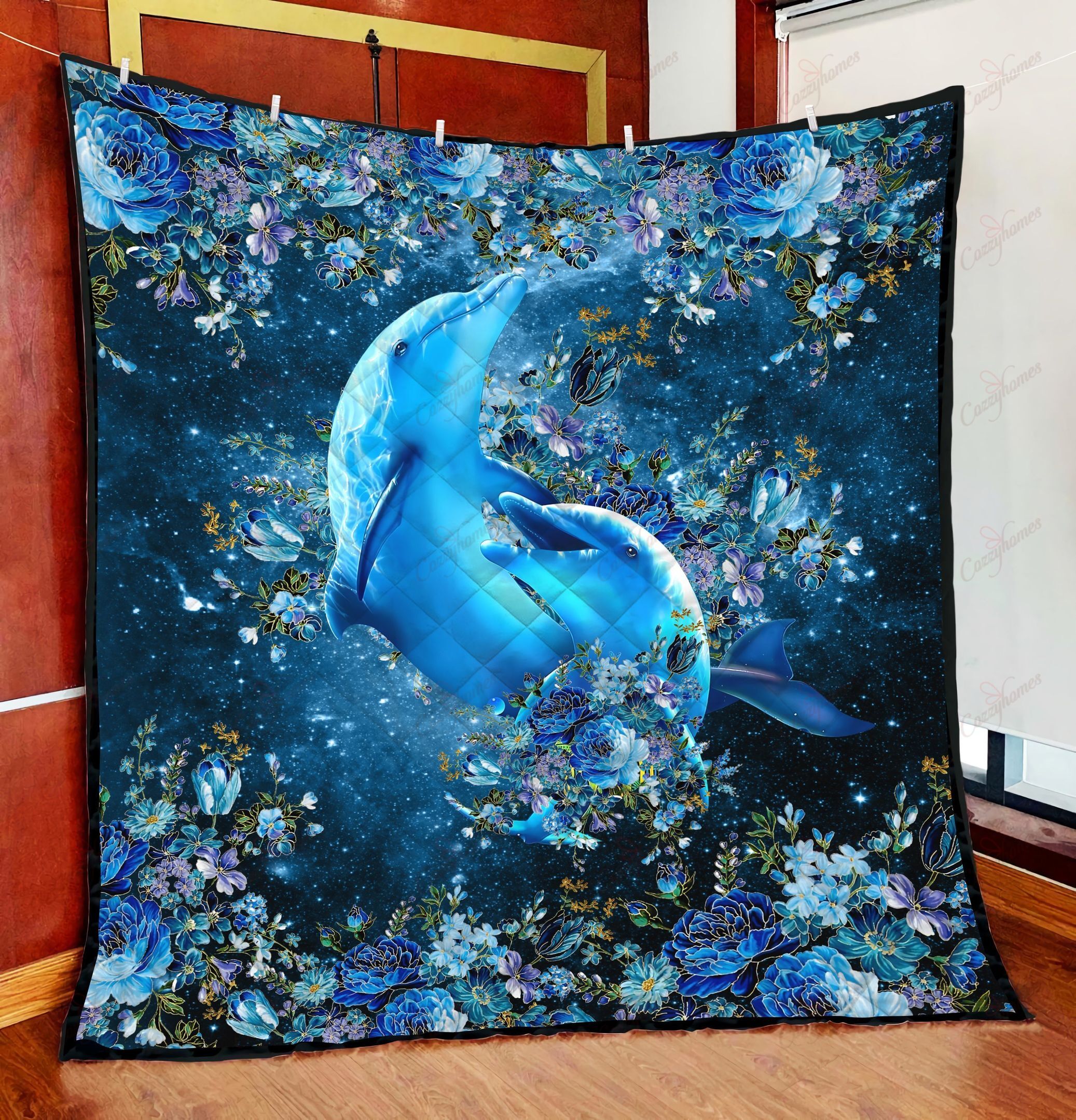 Beautiful Dolphin Couple XL0204158CL Quilt Blanket