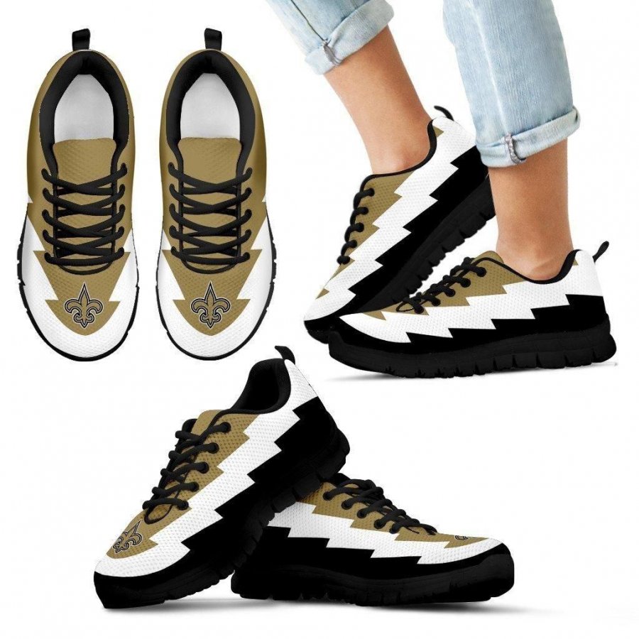 Jagged Saws Creative Draw New Orleans Saints Sneakers #193