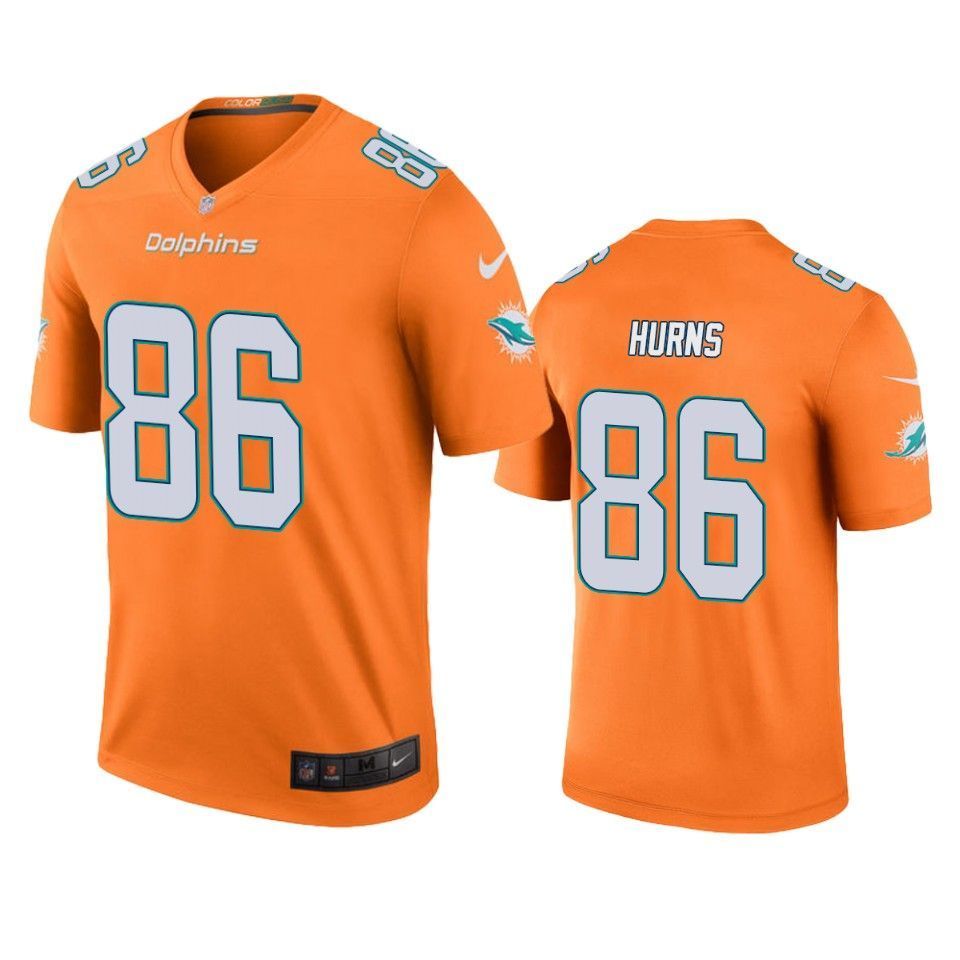 Dolphins Allen Hurns Color Rush Legend Orange Jersey