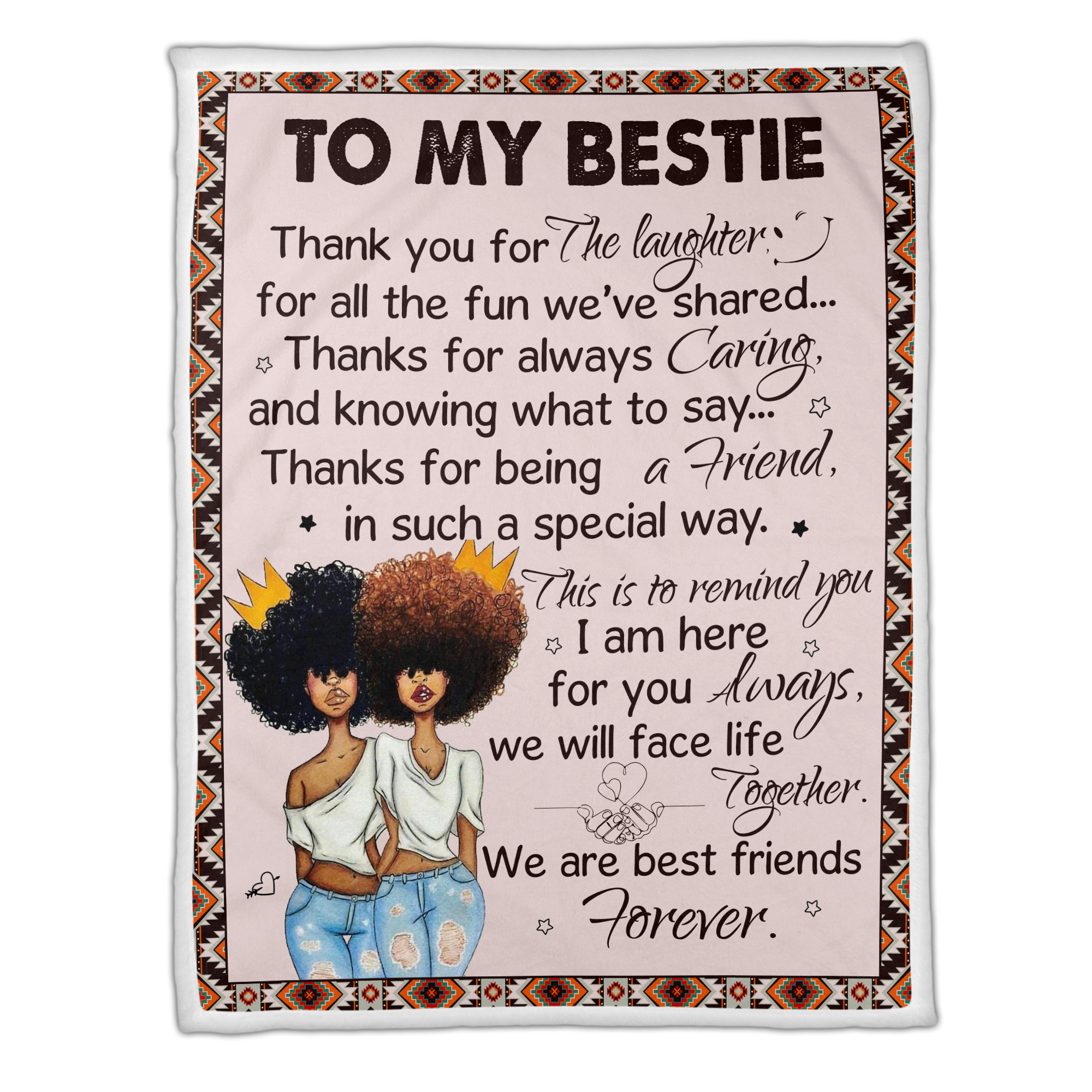 To My Bestie – We Are Best Friends Forever Blanket