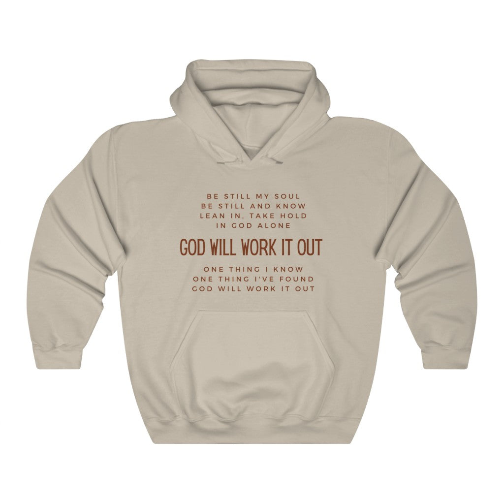 God Will Work It Out Hoodie, Trendy Christian Sweatshirt, Christian Hoodie For Women, Men’S Christian Hoodie, Maverick City Music Apparel