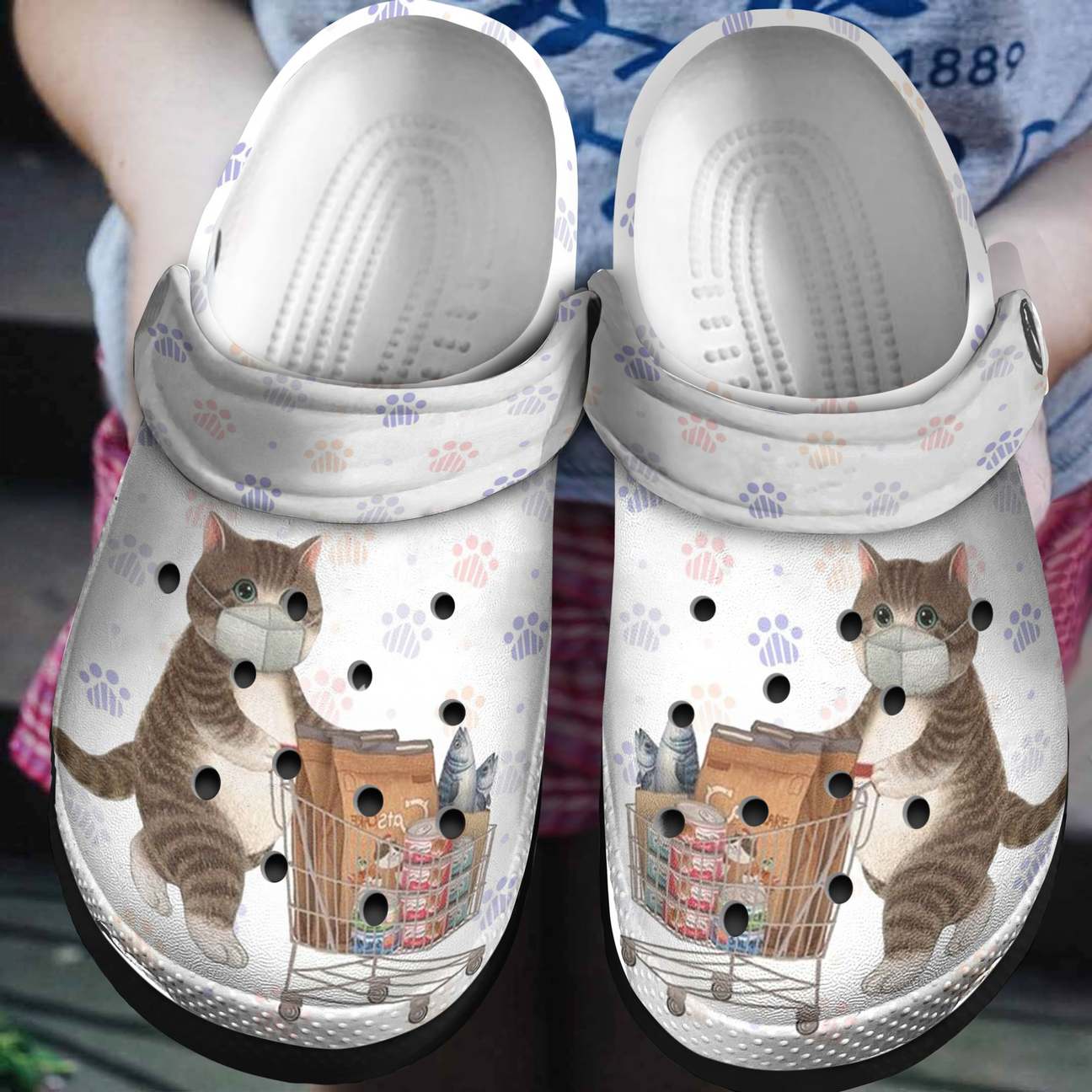 Cat Personalized Clog, Custom Name, Text, Color, Number Fashion Style For Women, Men, Kid, Print 3D Shopping Cat