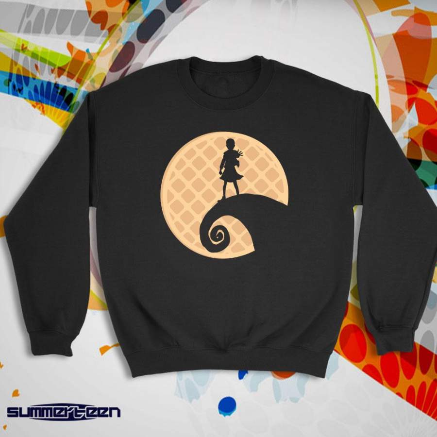 A Nightmare Before Stranger Things Waffle Parodi Women’S Sweatshirt