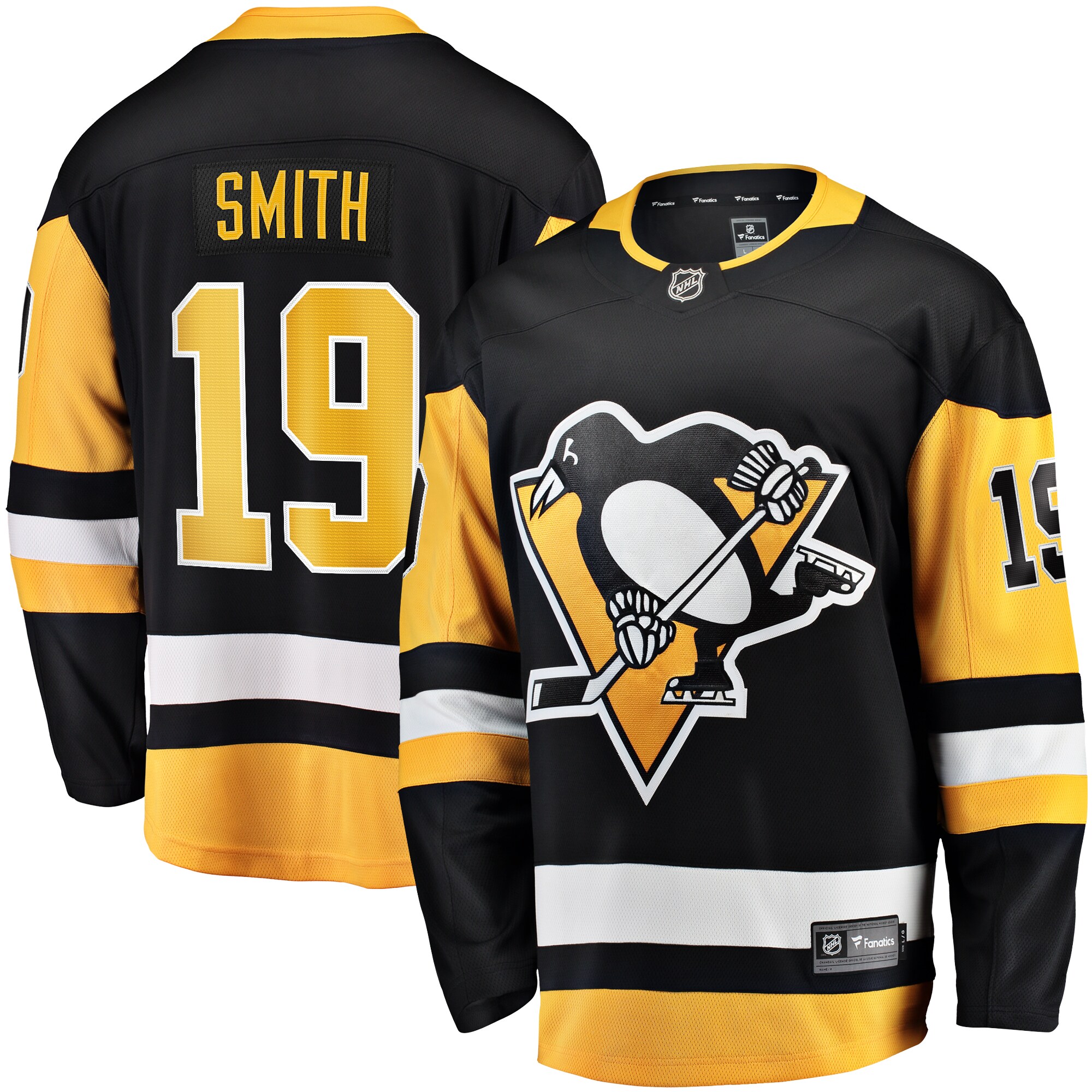 Men's Pittsburgh Penguins Reilly Smith Black Home Breakaway Jersey