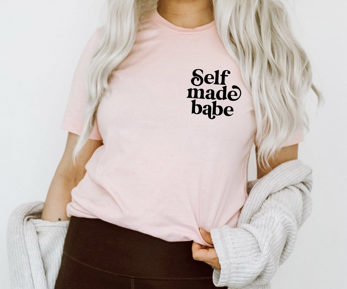 Self Made Babe – Success Shirt For Women – Gift For Entrepreneur – Strong Woman Shirt – Manifestation Shirt – Girl Power Shirt