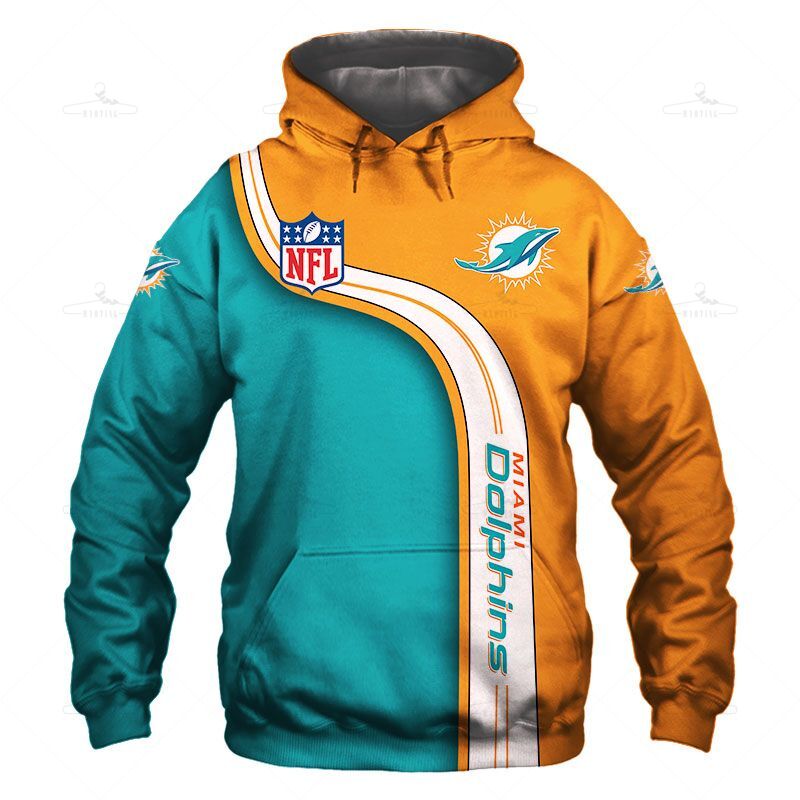 Miami Dolphins Zip Hoodie 3D Cute Sweatshirt Pullover Gift S