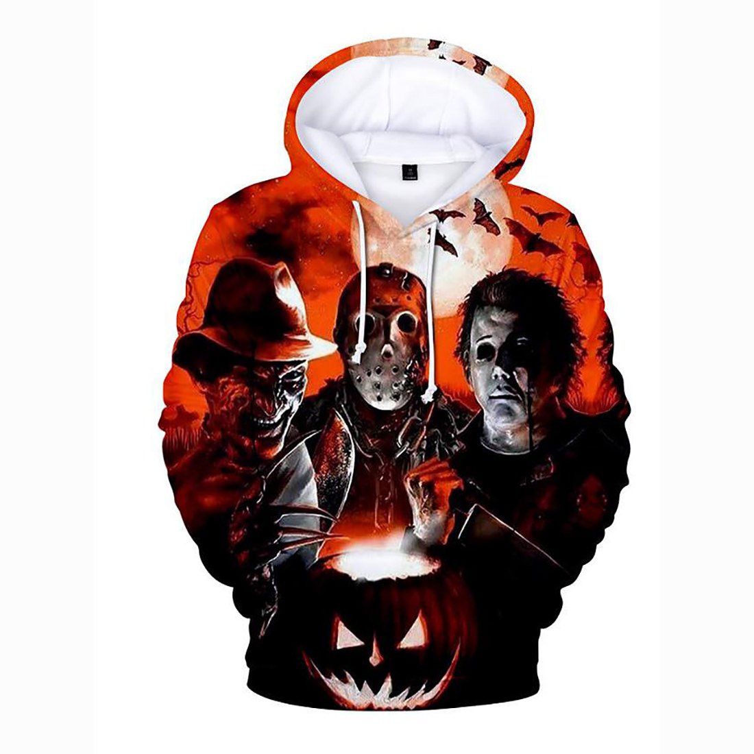 3D Printed Hoodie – Hooded Basic Halloween Pullover