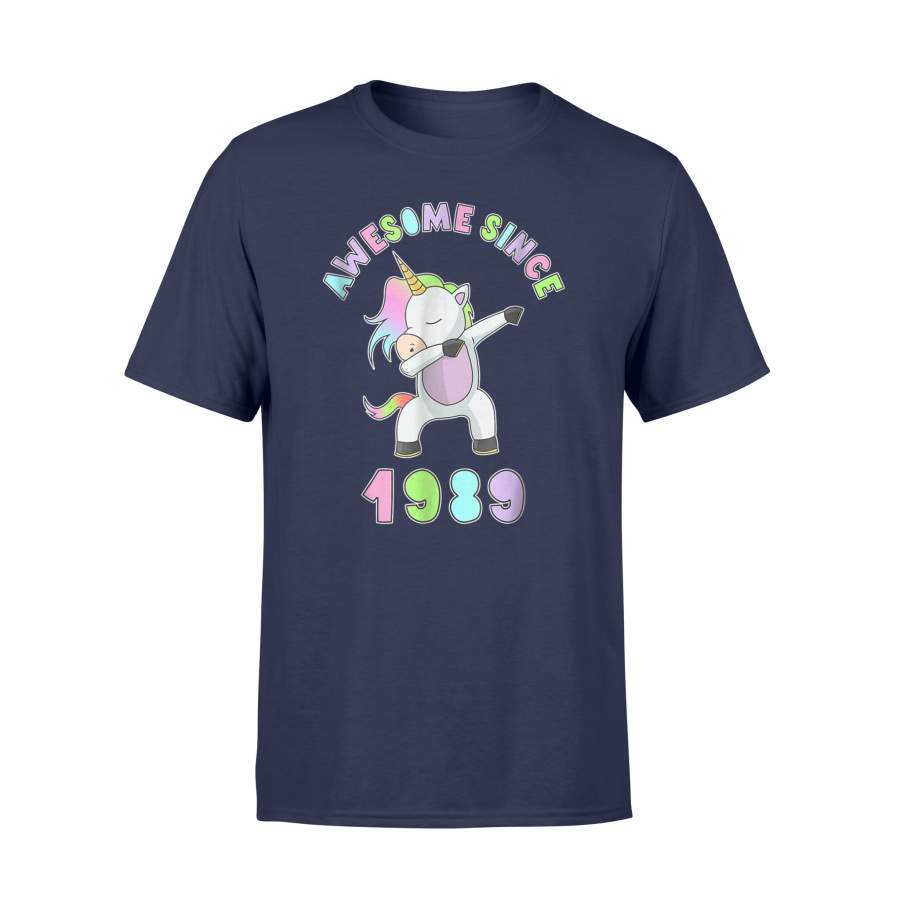 29th Birthday Unicorn Dabbing Women Age 29 1989 T-Shirt