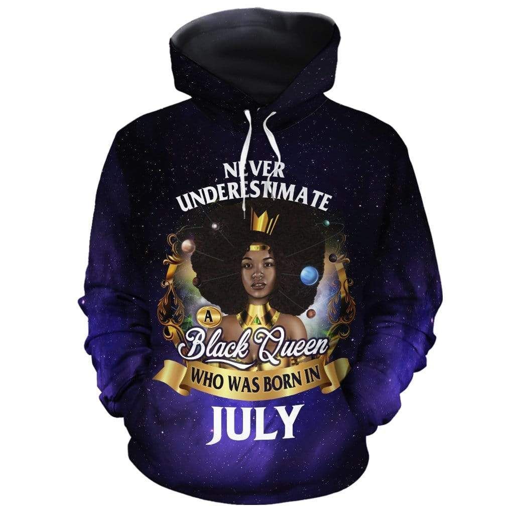 Black Queen July Purple Cool 3D Printed Sublimation Hoodie Hooded Sweatshirt Comfy Soft And Warm For Men Women S to 5XL CTC1501655