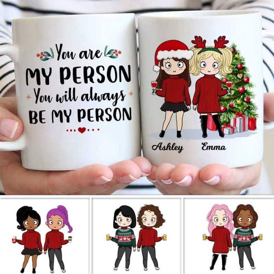 Christmas Chibi Besties Personalized Mug