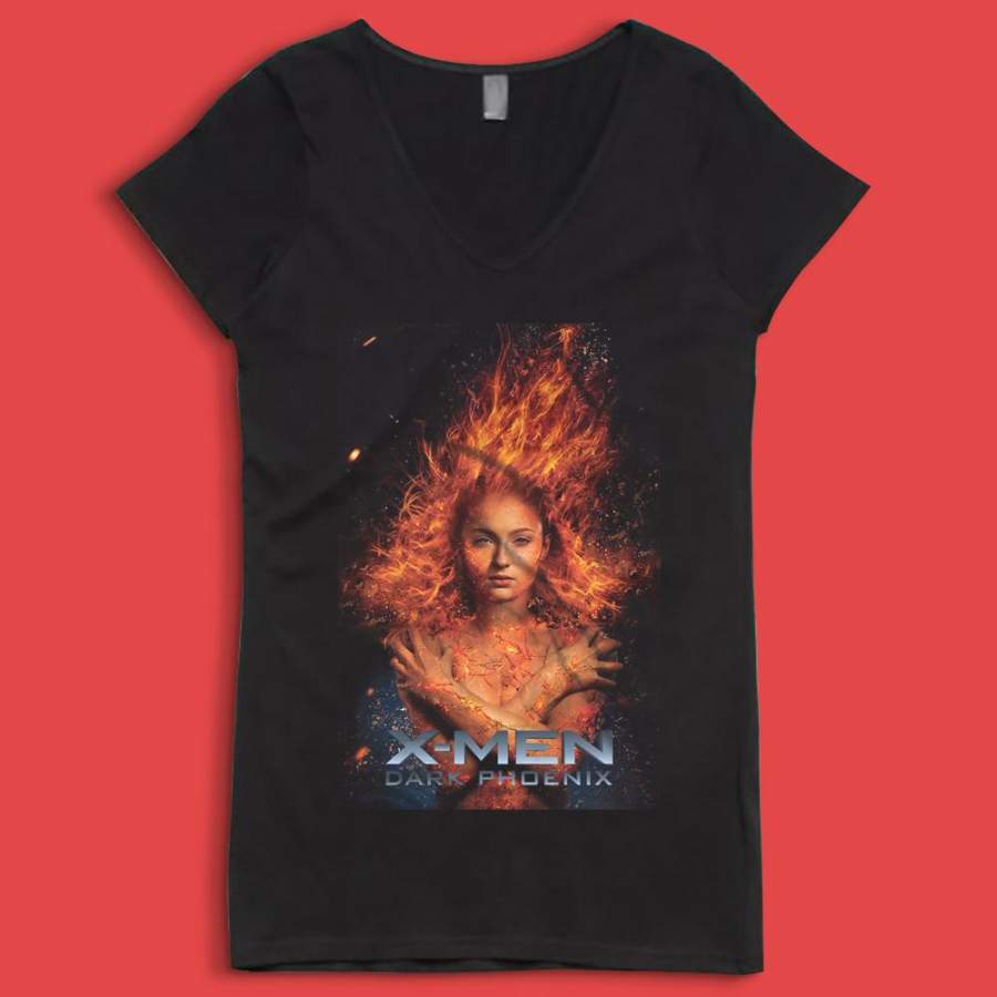 X Men Dark Phoenix Poster Women’S V Neck