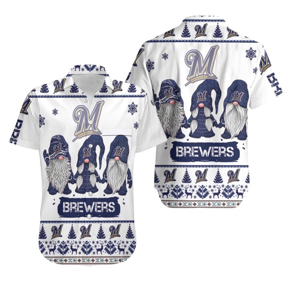 Christmas Gnomes Milwaukee Brewers Ugly Sweatshirt Hawaii Shirt Ha36492