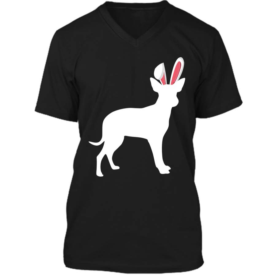 Chihuahua Easter Bunny T-Shirt For Dog Lovers Mens Printed V-Neck T