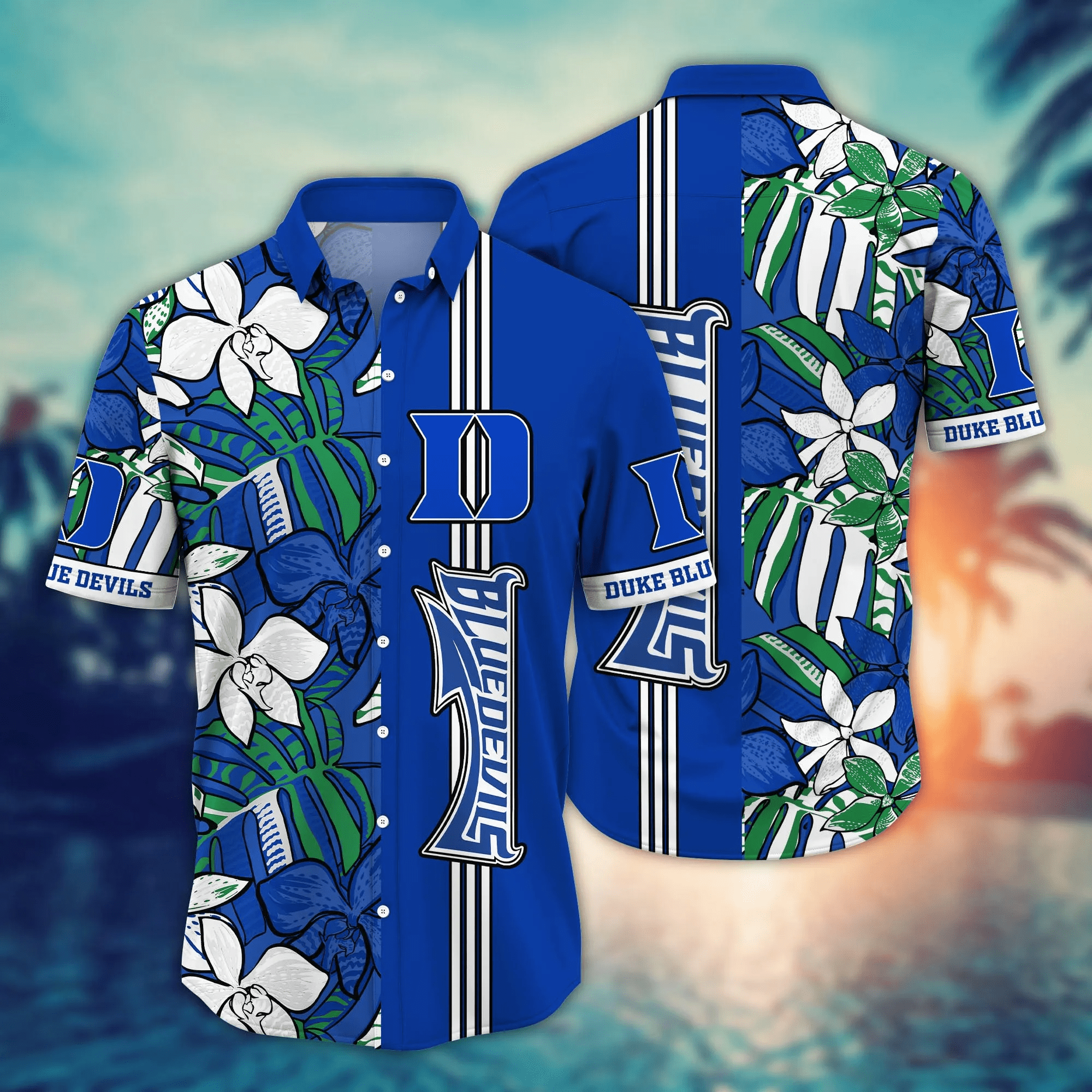 Duke Blue Devils NCCA Hawaiian Shirt Hammocks Aloha Shirt