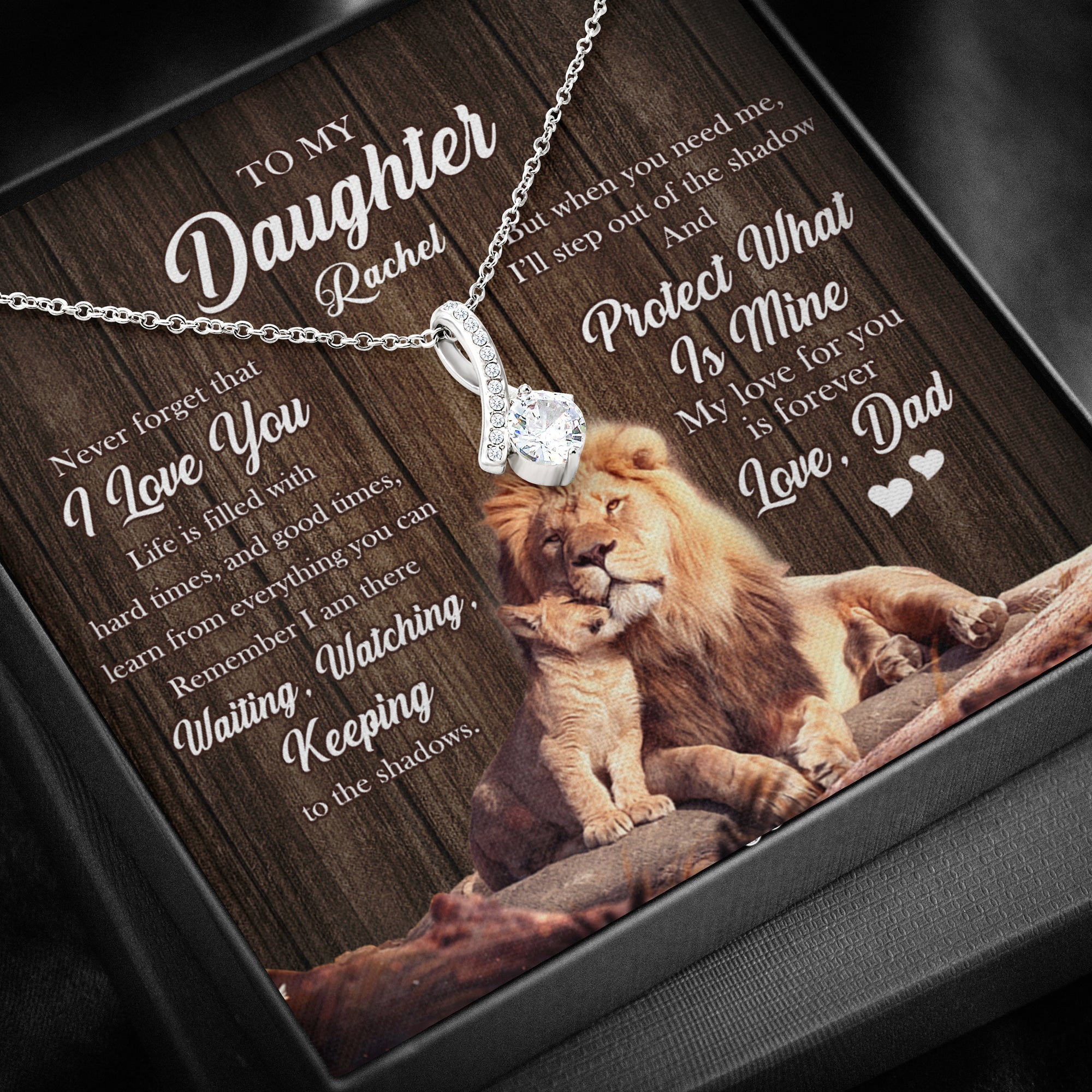 To My Beautiful Daughter Necklace My Love For You Is Forever Personalized Alluring Beauty Necklace Xl043E