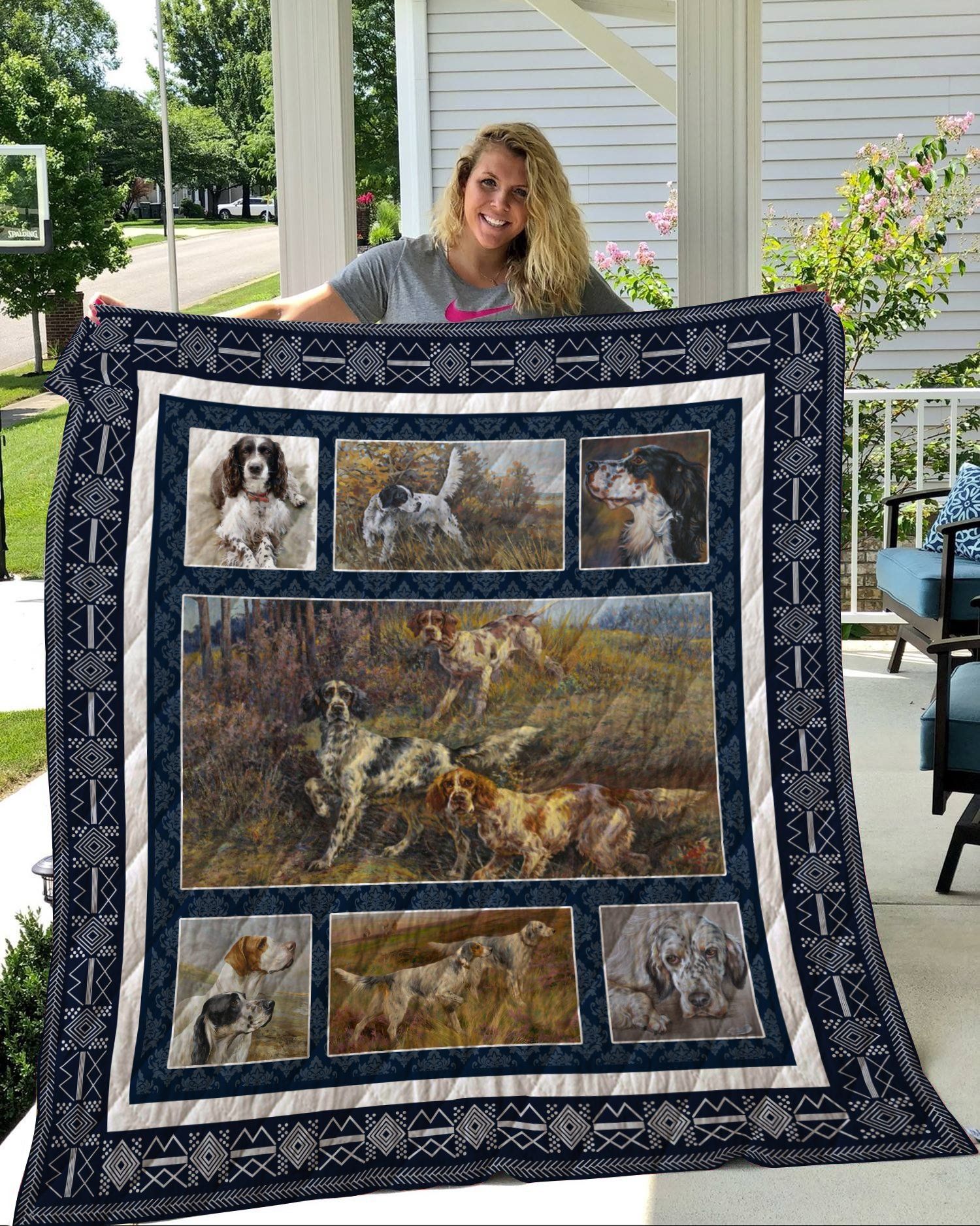 English Setter 1 3D Quilt Blanket HGM39