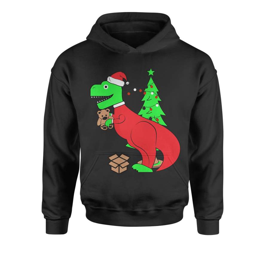 Tyrannosaurus Rex Ugly Christmas Youth-Sized Hoodie