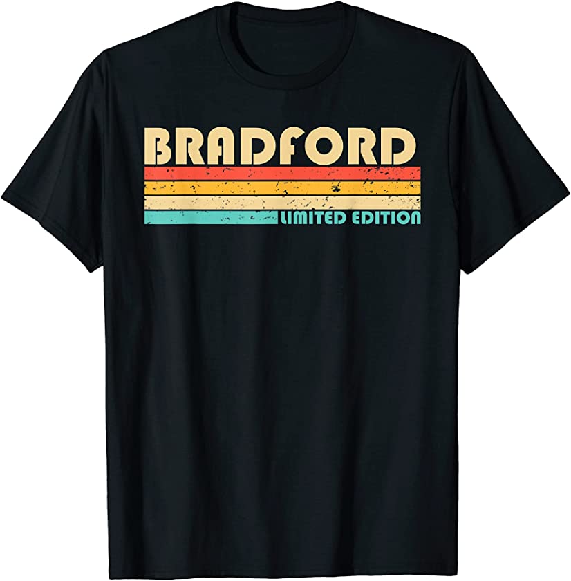 BRADFORD Surname Funny Retro Vintage 90s Birthday Reunion T-Shirt