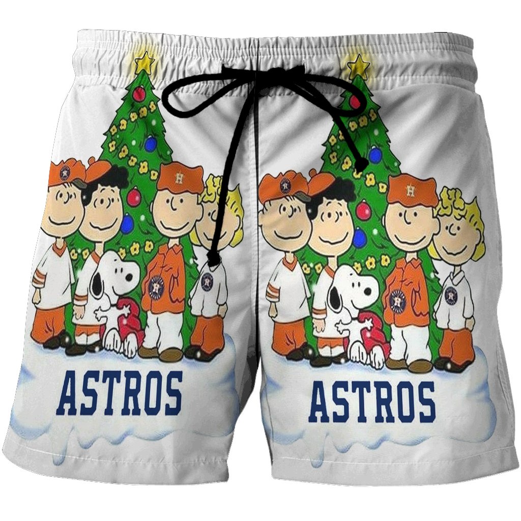 Houston Astros Snoopy And Friend 3D All Over Print Summer Beach Hawaiian Short