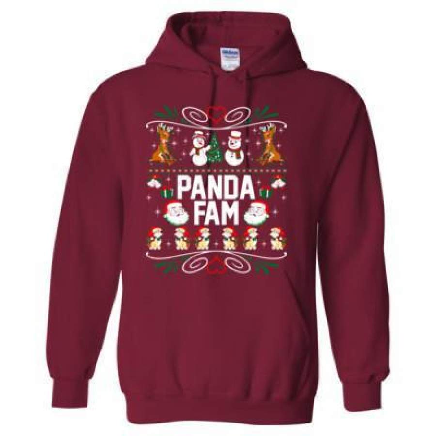 AGR Panda Fam Ugly Christmas Sweater Xmas – Heavy Blend™ Hooded Sweatshirt