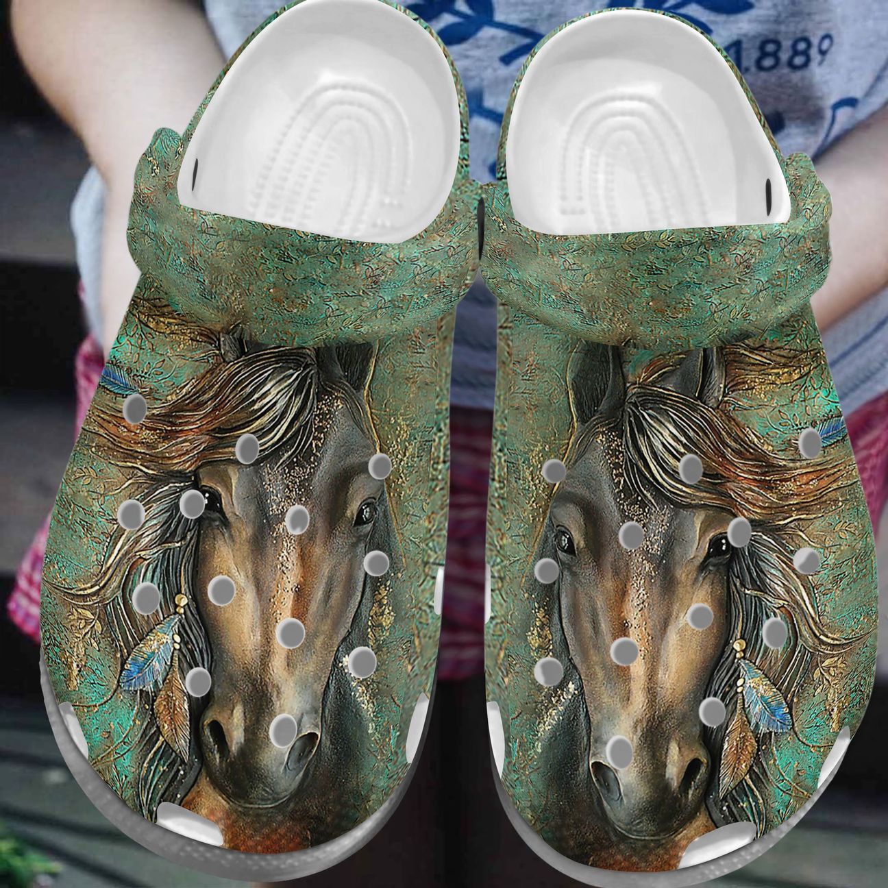 Horse Personalize Clog, Custom Name, Text, Fashion Style For Women, Men, Kid, Print 3D Magic Horse