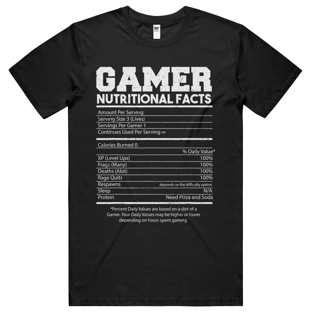 Nutritional Facts Shirt, Gamer Nutrition Facts Shirt, Nutrition Facts Gamer Nutritional Facts Gaming T Shirts