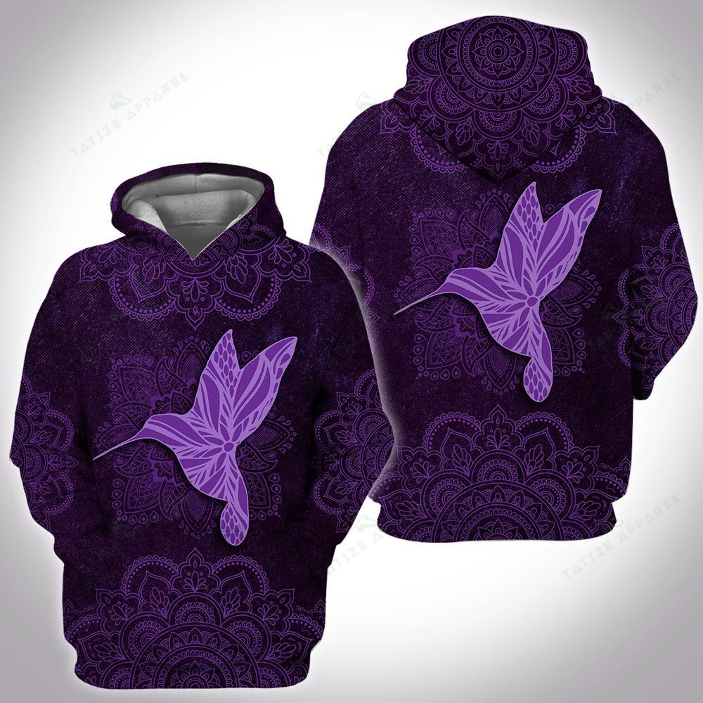 Animal mandala hummingbird 3D All Over Printed Shirt, Sweatshirt, Hoodie, Bomber Jacket Size S – 5XL