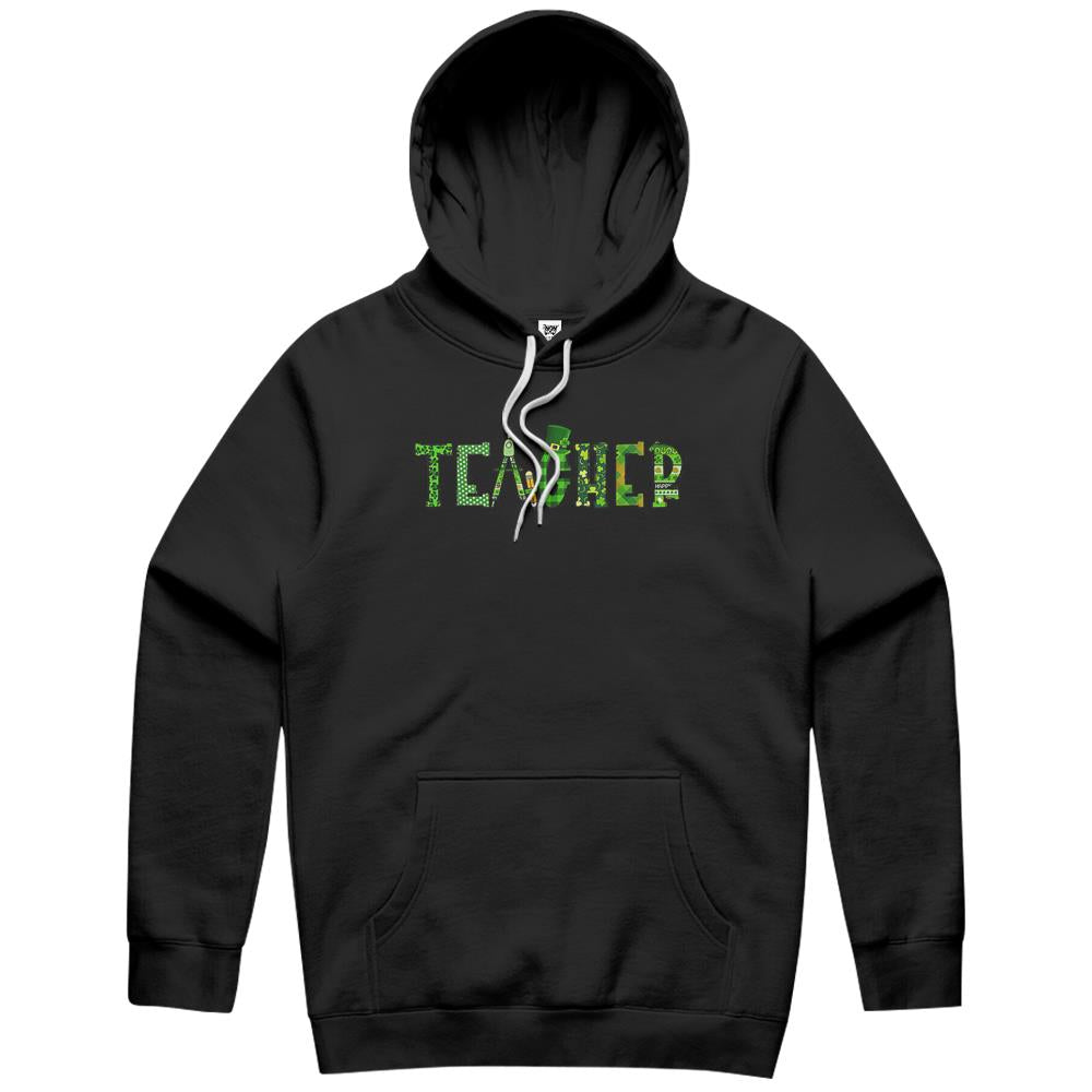 St Patrick’S Day Teacher Irish Leopard Shamrock Pattern Hoodie