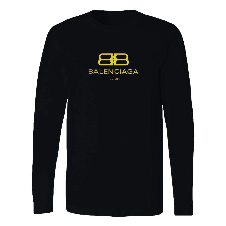 Bb Balenciaga Gold Long Sleeve T-Shirt