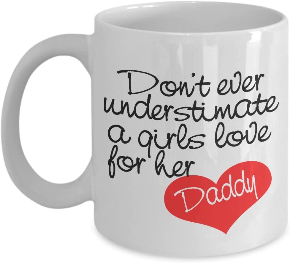 Fathers Day Gifts From Daughter To Daddy Dad And Papa Coffee Mug, Printed On Both Sides!