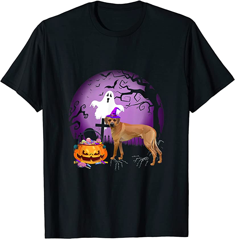 Rhodesian Ridgeback Dog Candy Pumpkin Halloween Lover T-Shirt