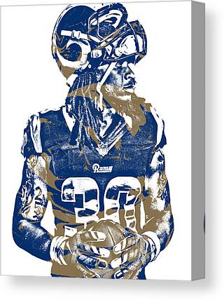 Todd Gurley Los Angeles Rams Pixel Art 26 Joe Hamilton Canvas Print