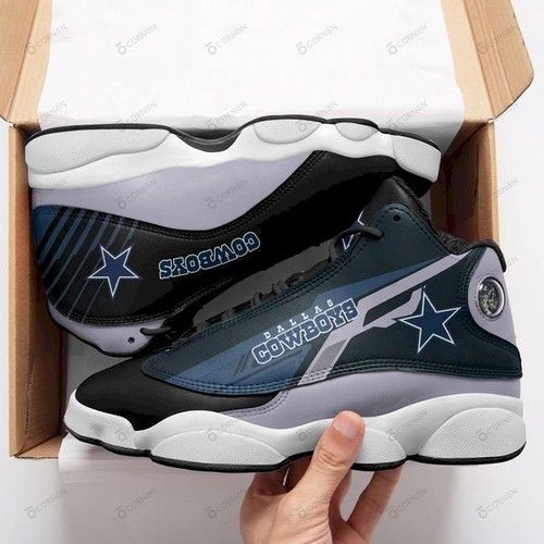 Dallas Cowboys Football Custom Air Jordan 13 Tennis Shoes Sport Sneakers