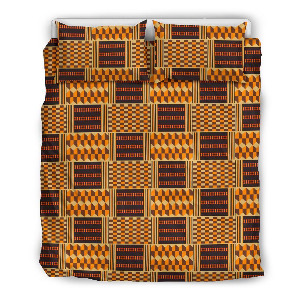 Greek Life Bedding Set – Kente Cloth Bonwire Style Duvet Cover & Pillow Cases