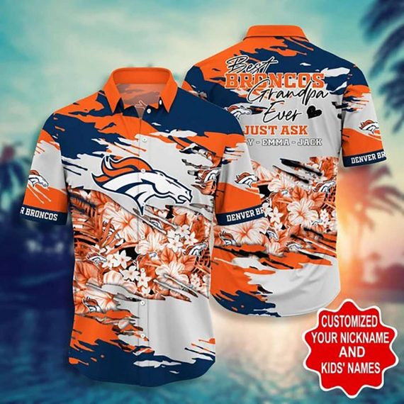 Denver Broncos Pesonalized Hawaiian Shirt Aloha Beach Holiday Ha61812