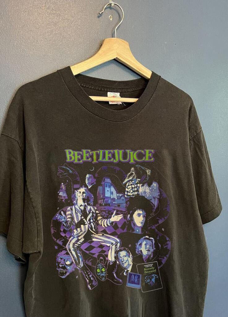 Vintage Horror Beetlejuice 1988 Movie Tee Shirt Outfits