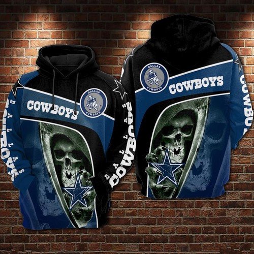 Dallas Cowboys Skull 49 Unisex 3D Hoodie Gift For Fans