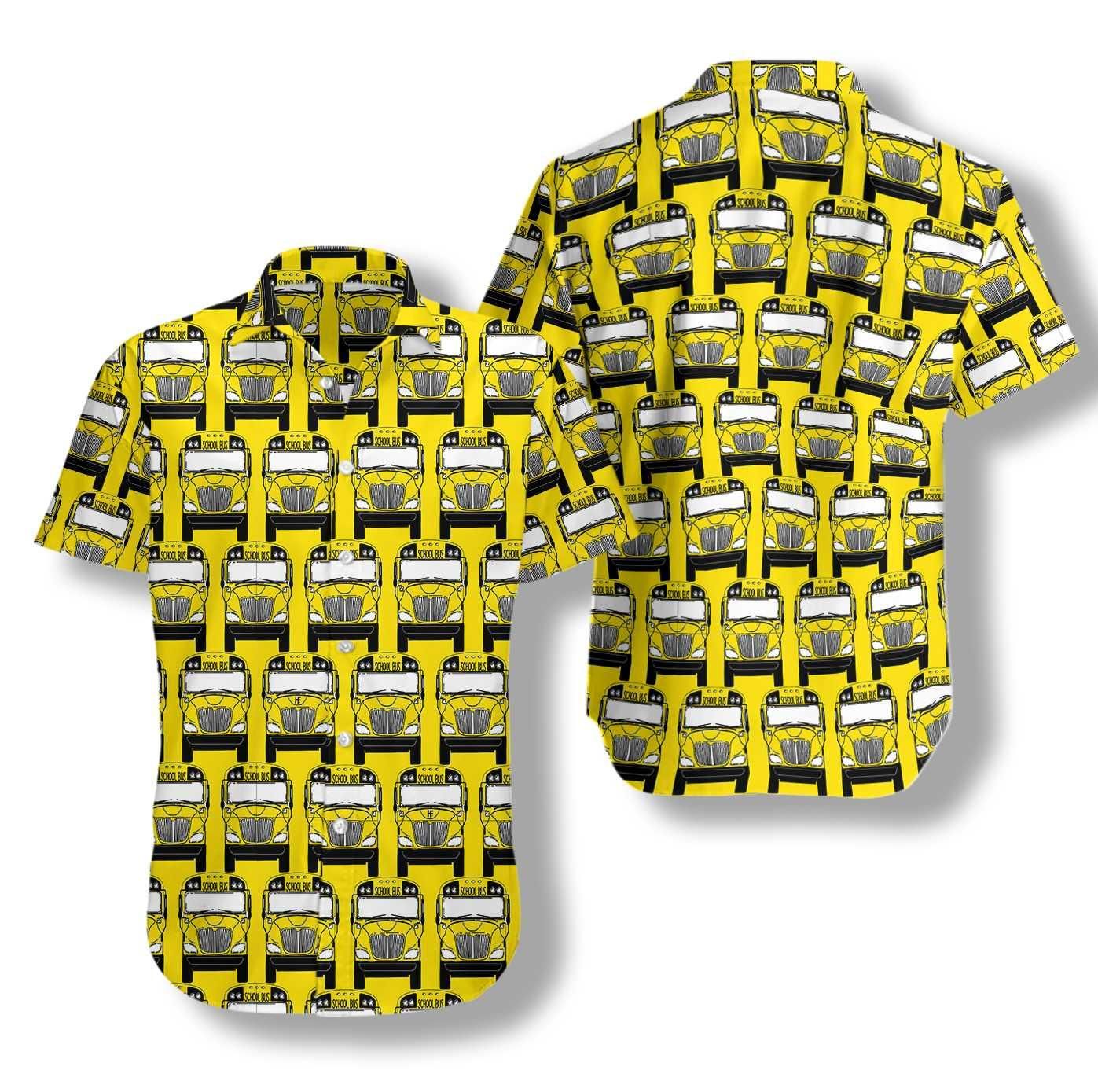 Bus Driver School Pattern Hawaii Shirt Ha73290