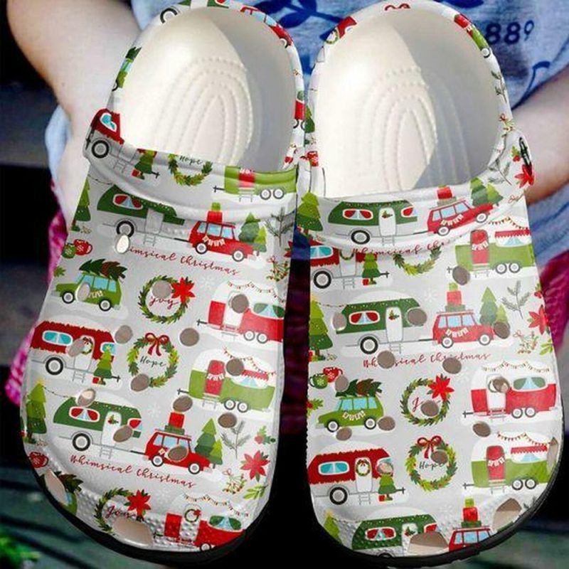 Christmas Camping Personalized 5 Gift For Lover Rubber clog Shoes Comfy Footwear