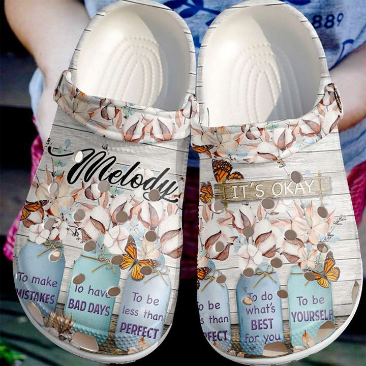 Butterfly Personalized Its Okay Crocs Crocband Clog Comfortable For Mens Womens Classic Clog Water Shoes