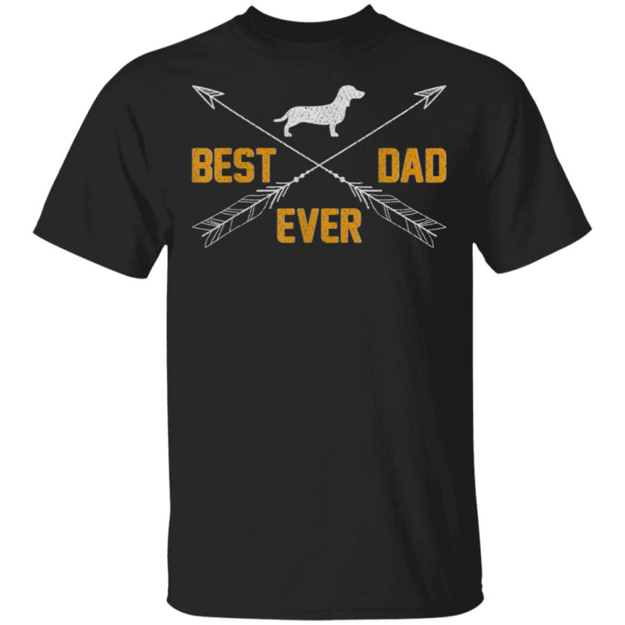 Vintage Best Dachshund Dog Dad Ever Funny Fathers Day Gift TShirt